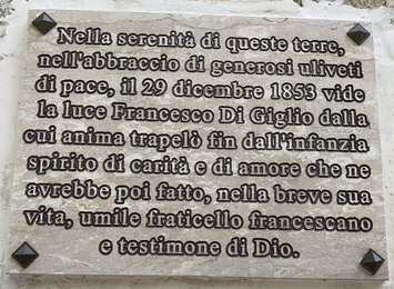 Targa realizzata dalla ditta Parillo. Testo del Prof. Aldo Cervo.