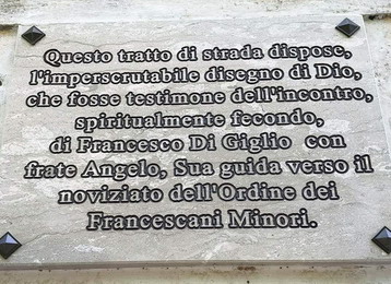 Targa realizzata dalla ditta Parillo. Testo del Prof. Aldo Cervo.